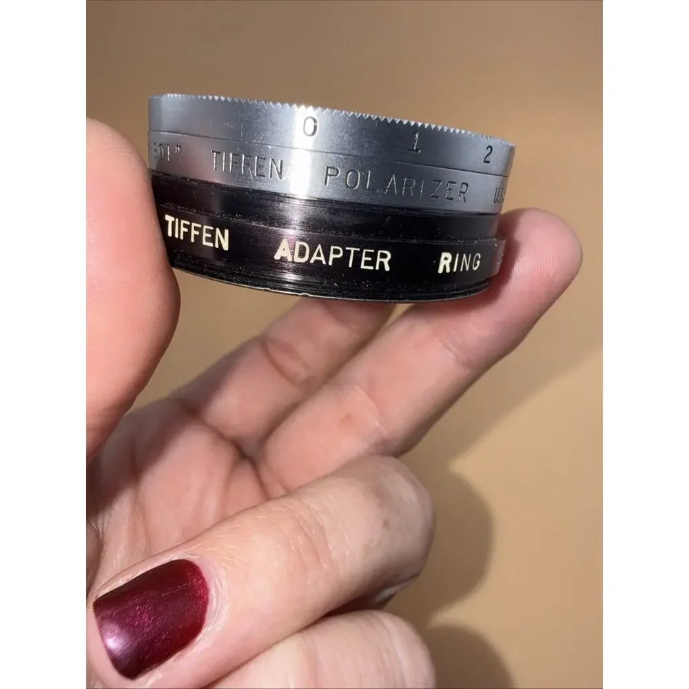 Tiffen Series 6 Polarizing Filter +49mm Adapter Ring (6/604) Vintage USA Made